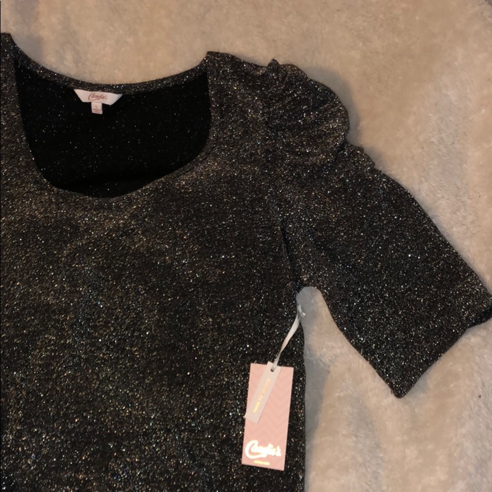 NEW Candie’s Glitter 1/2 Sleeve Blouse